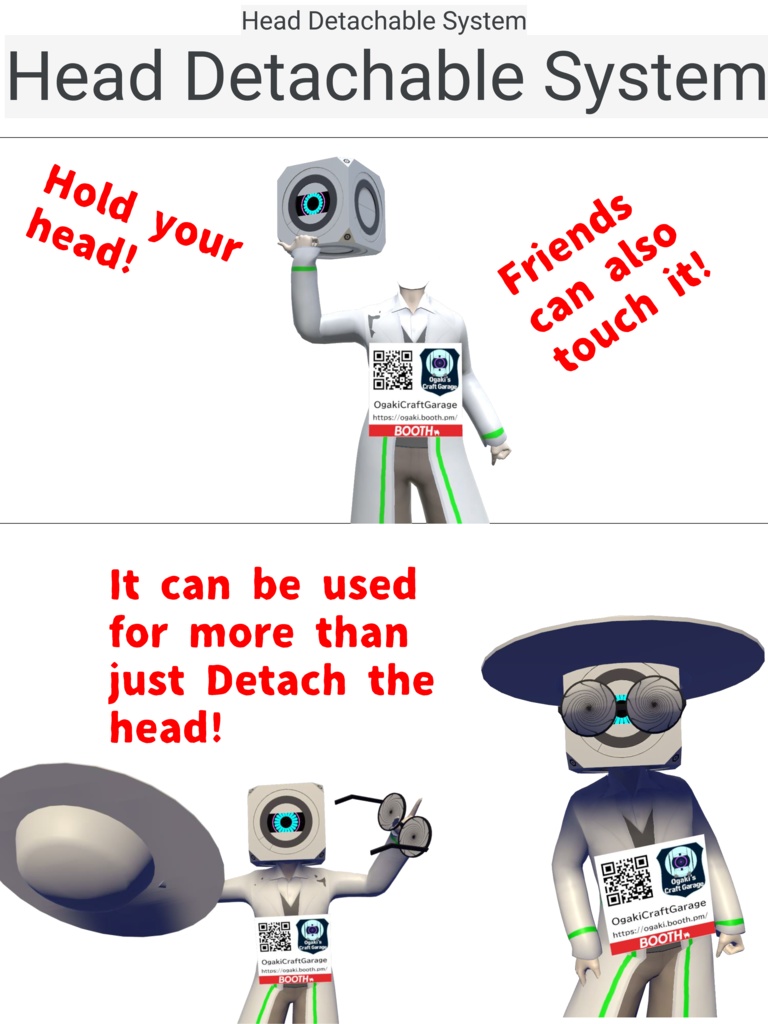 【MA対応】VRC頭取れるシステム