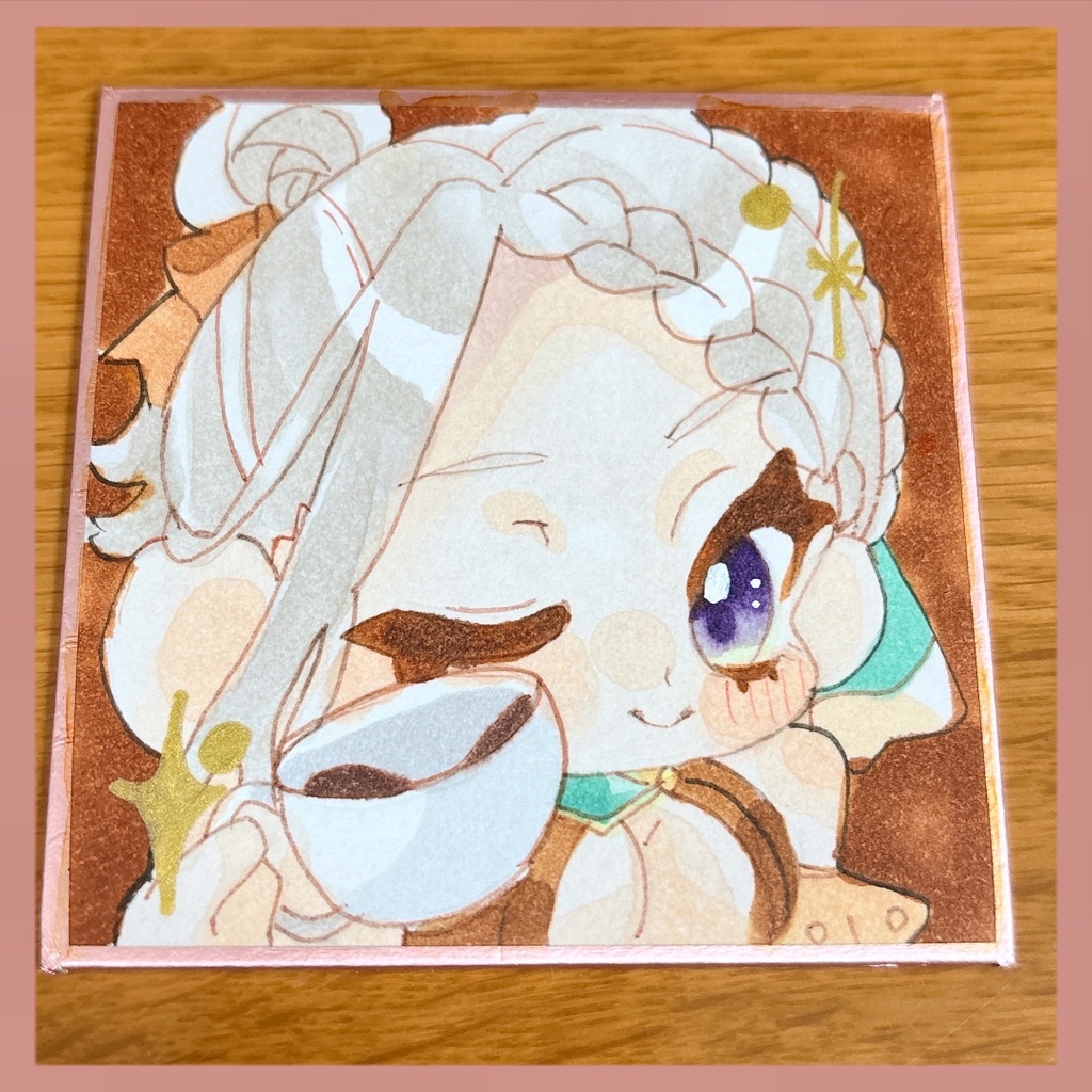豆色紙〜アフォガードパンジーさん〜