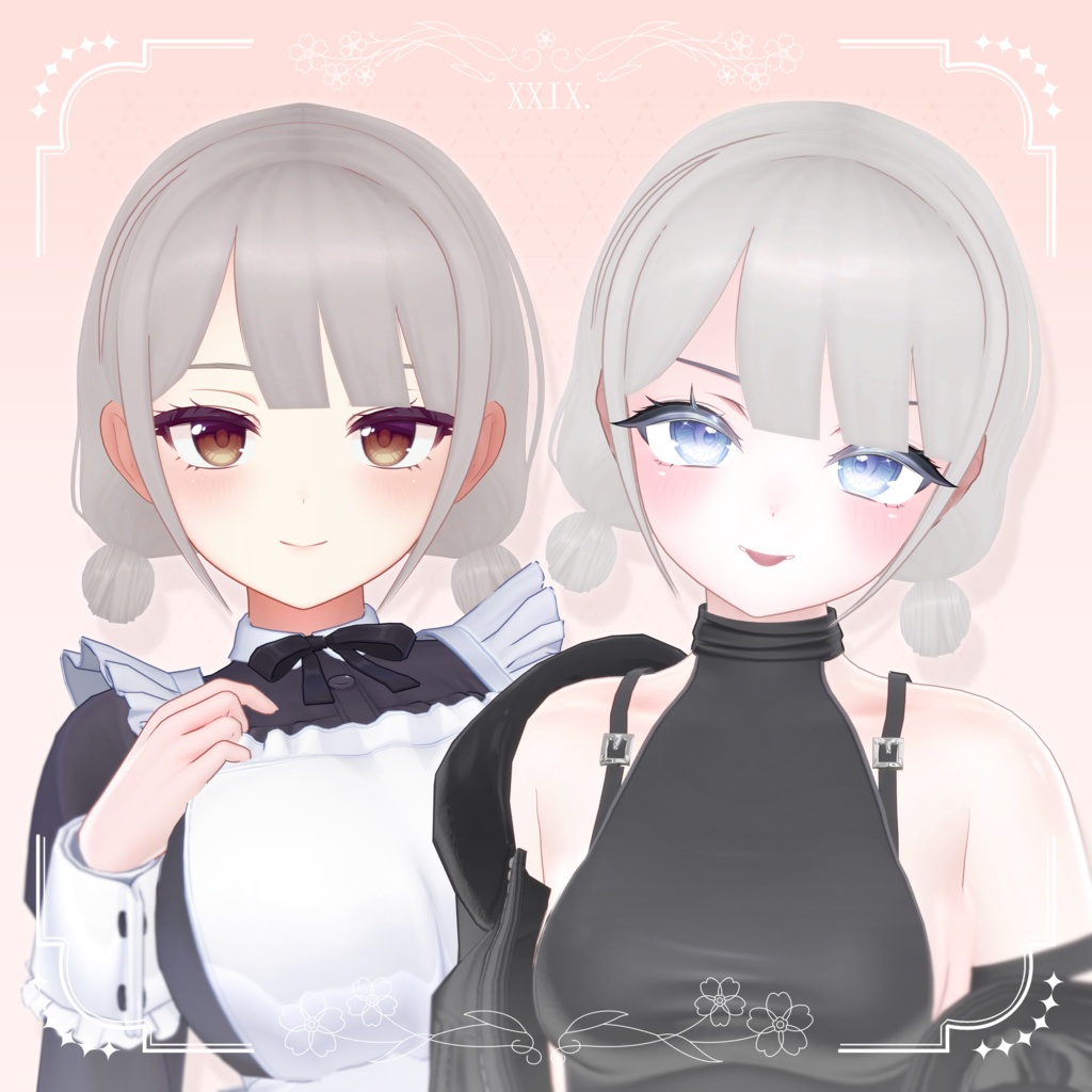 【無料/free】PuffyTwin【12アバター対応】