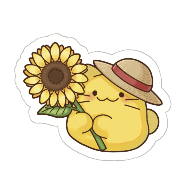 にゃんぷっぷー夏満喫ステッカー③ひまわり