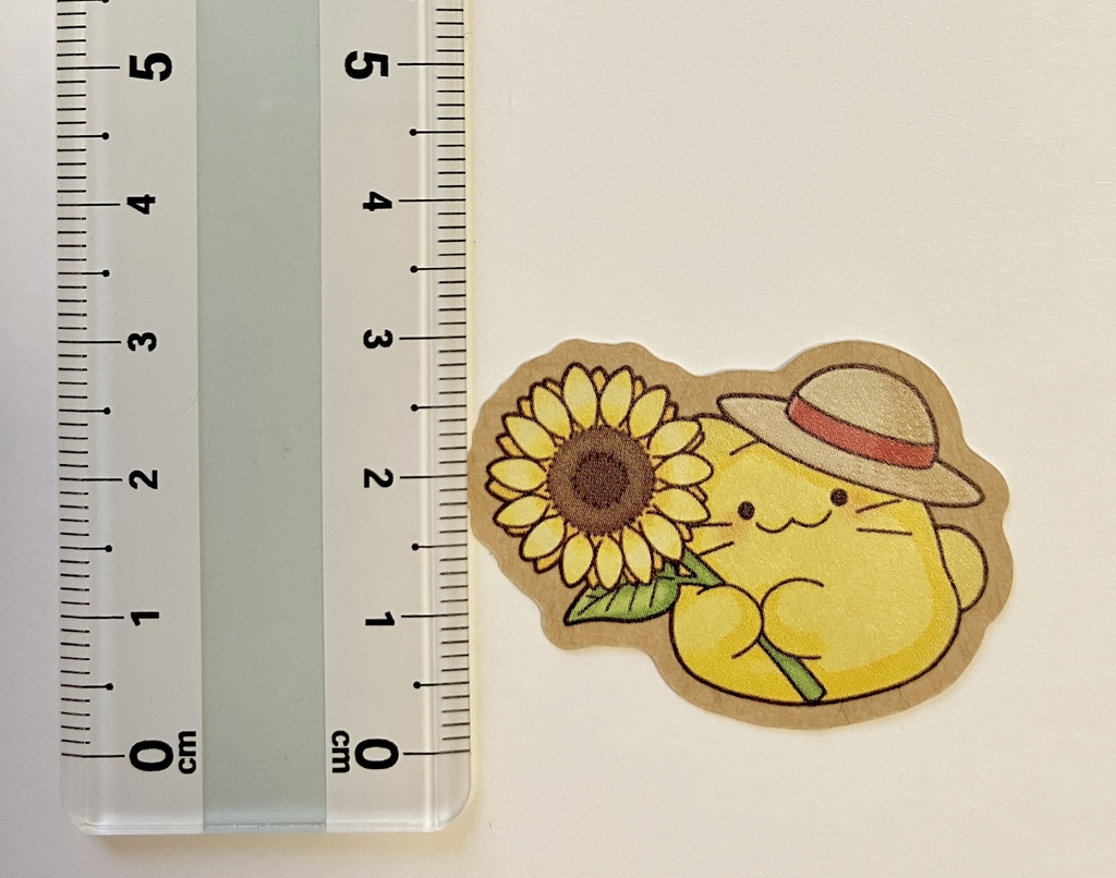にゃんぷっぷー夏満喫ステッカー③ひまわり