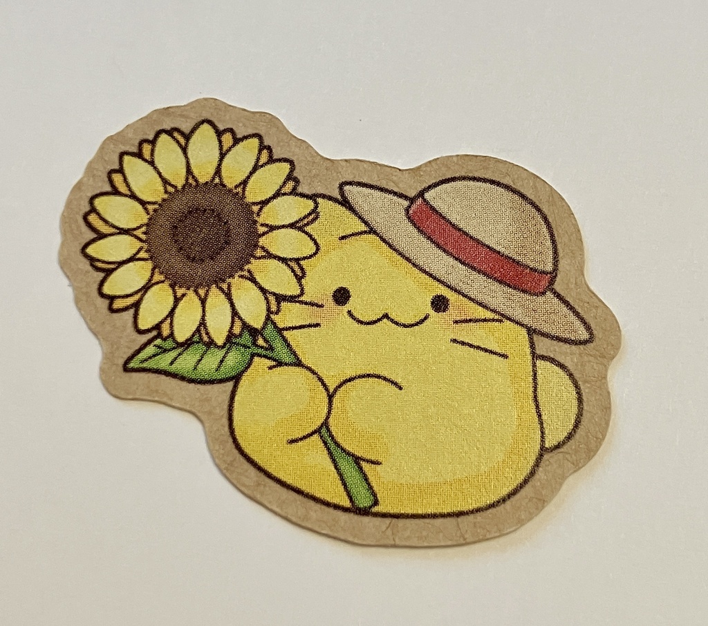 にゃんぷっぷー夏満喫ステッカー③ひまわり