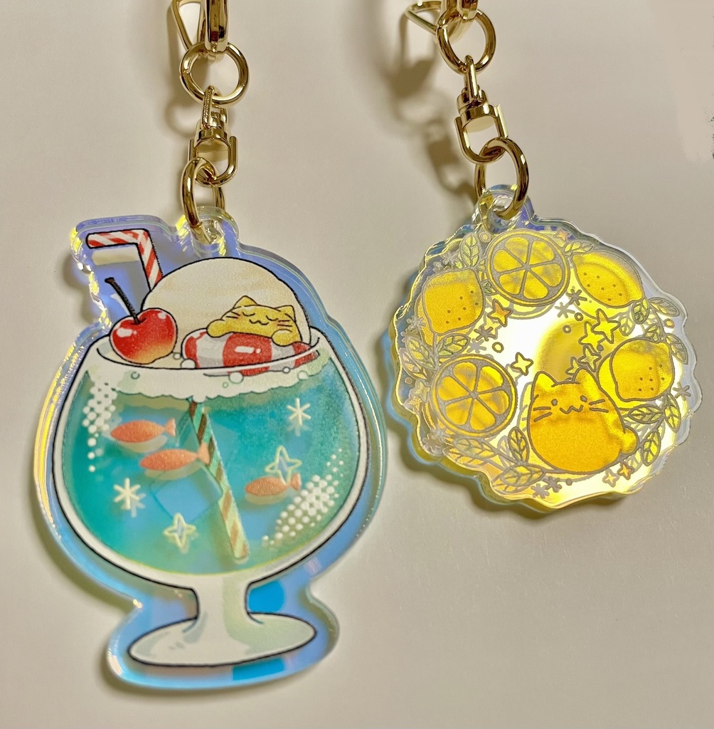 にゃんぷっぷー オーロラアクキー レモン