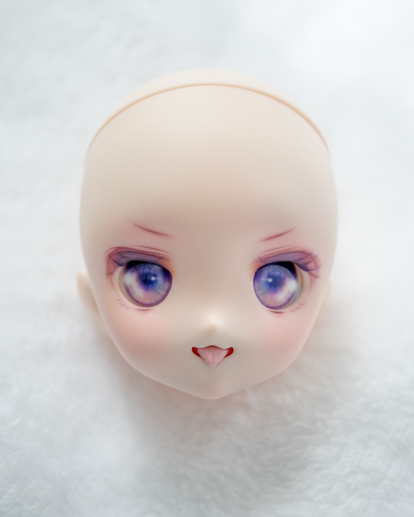 DDH-22(セミホワイト肌)カスタムヘッド(舌パーツ付き)+おまけアイ ソフビ盛り難あり