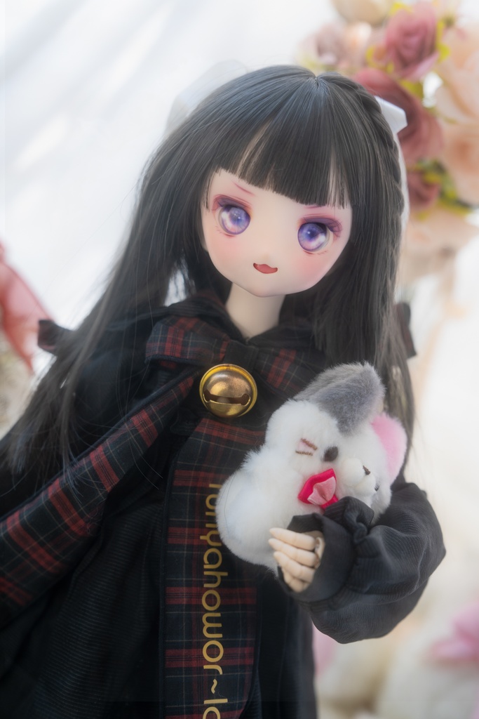 DDH-22(セミホワイト肌)カスタムヘッド(舌パーツ付き)+おまけアイ ソフビ盛り難あり