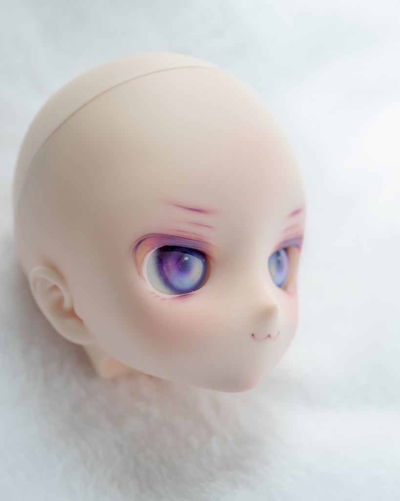 DDH-28(セミホワイト肌)カスタムヘッド+おまけアイ ソフビ盛り難あり