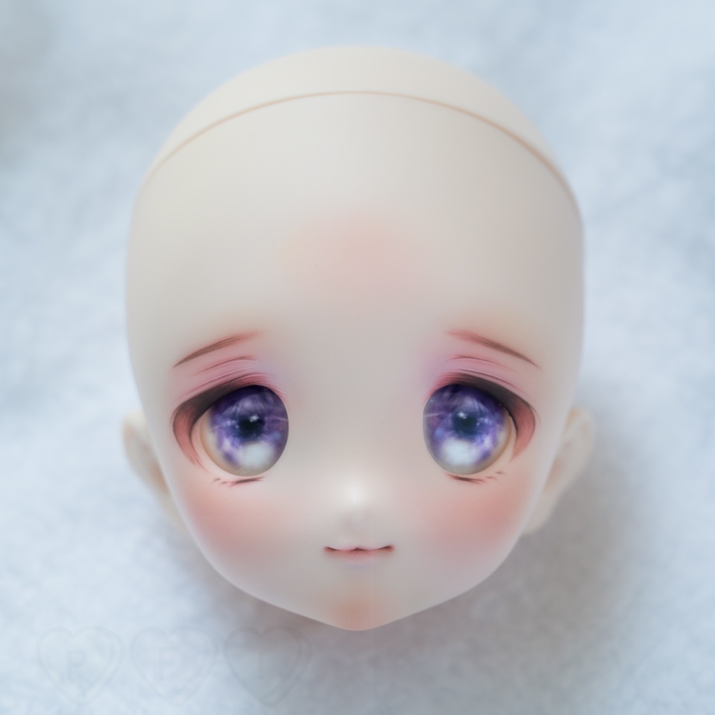 DDH-22(セミホワイト肌)カスタムヘッド+おまけアイ ソフビ盛り削りあり 難あり