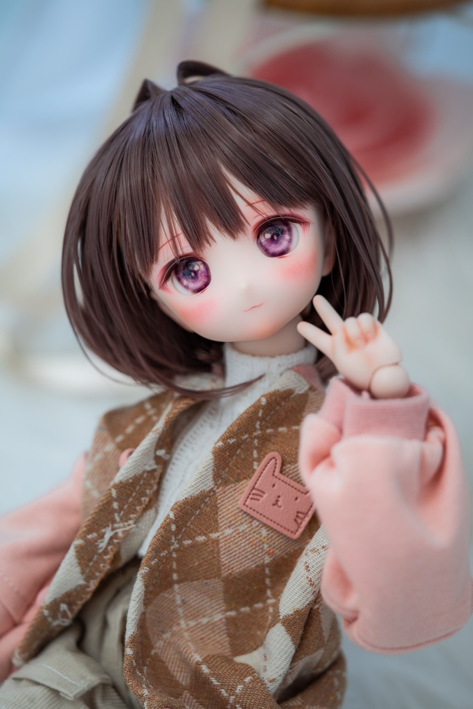 DDH-27(セミホワイト肌)カスタムヘッド+おまけアイ