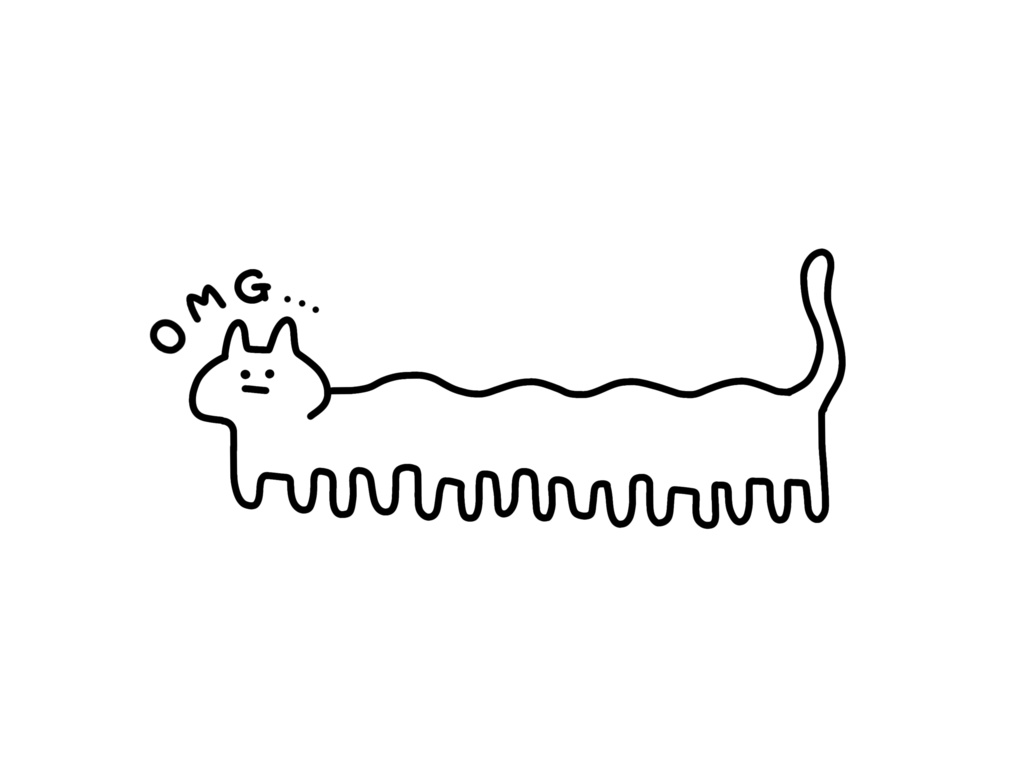 パノラマ失敗ねこTシャツ。(白)