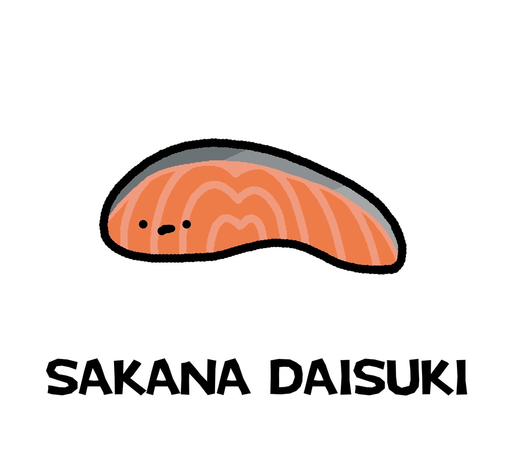 魚大好きTシャツ。