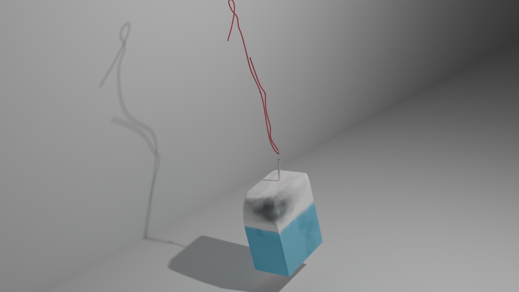 消しゴム(左)ピアス(KeshiGomu Pierce)