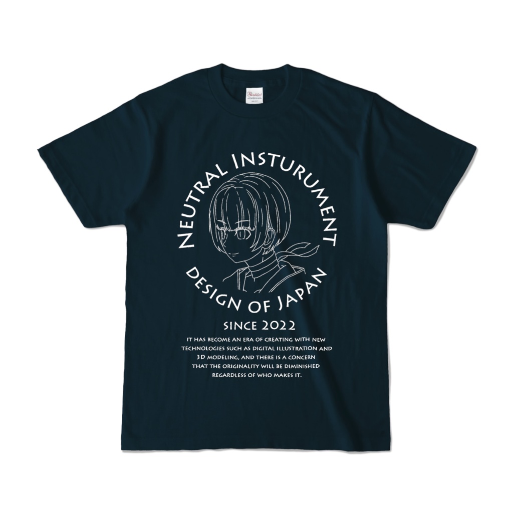 カラーTシャツ ネイビー Neutral Insturument