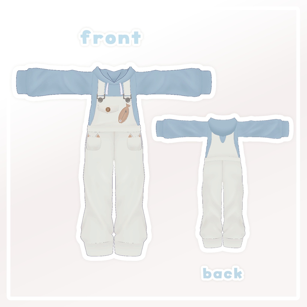 にゃんにゃんオーバーオール【7アバター対応】