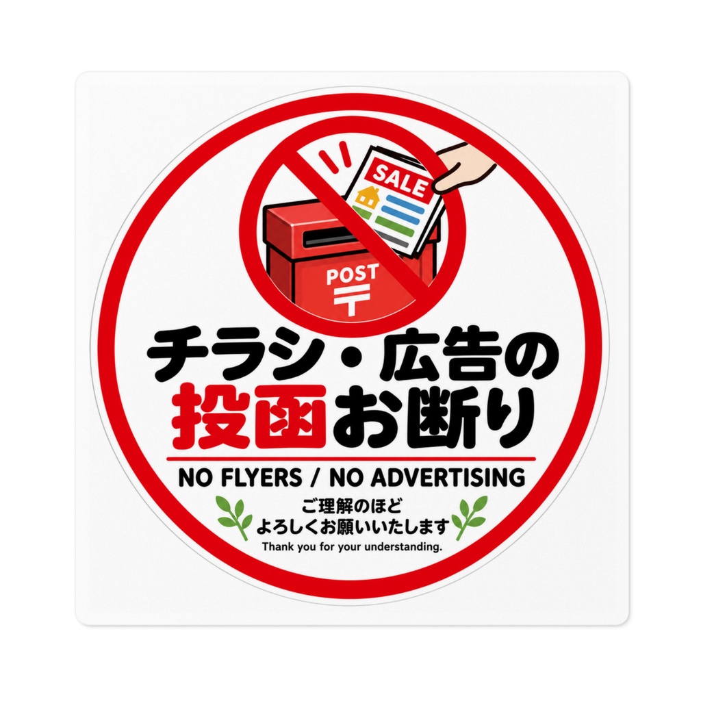 チラシ・広告の投函お断りステッカー