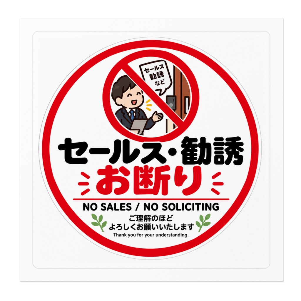 セールス・勧誘お断りステッカー