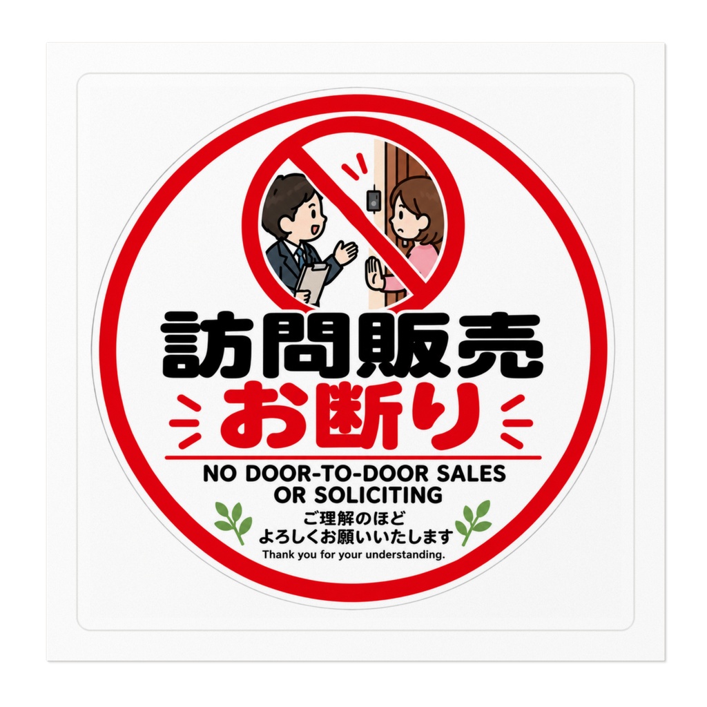 訪問販売お断りステッカー