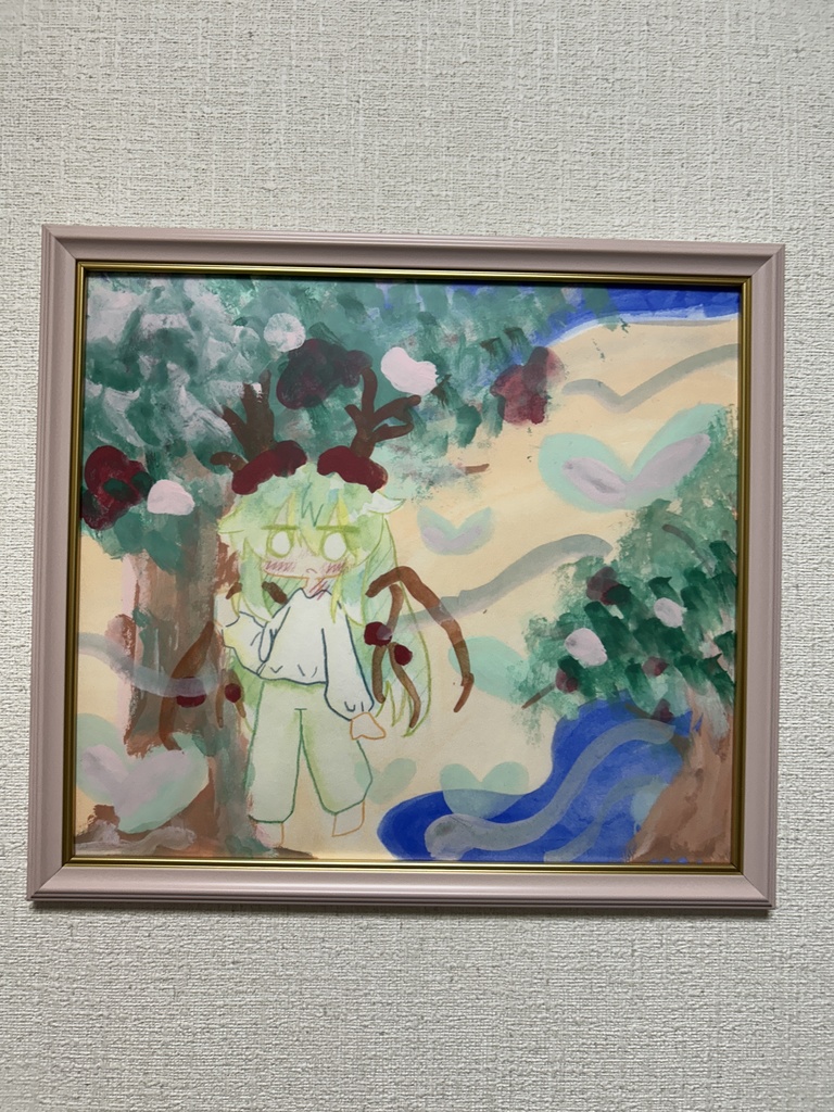 【額装原画】森の泉にて