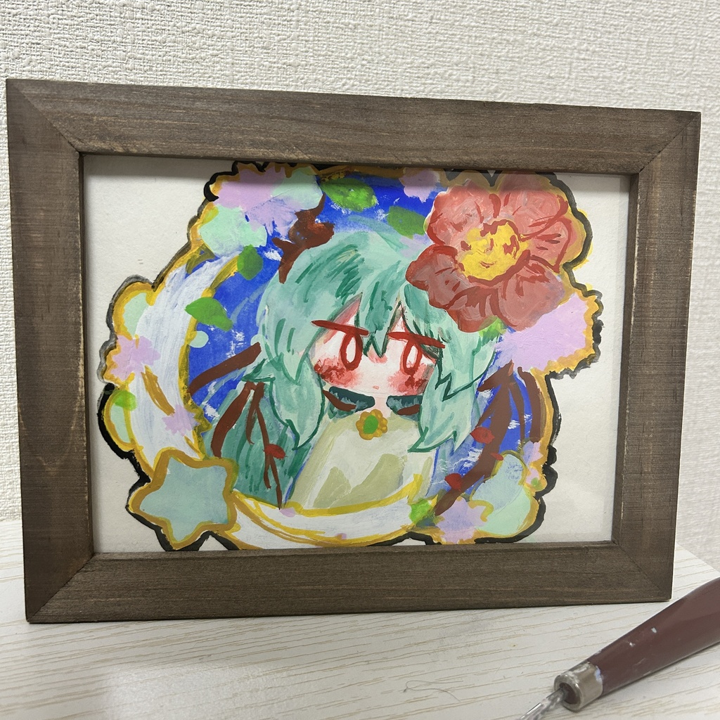 【額装原画】窓の向こうから