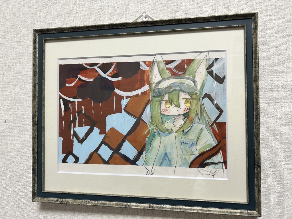 【額装原画】雨催い