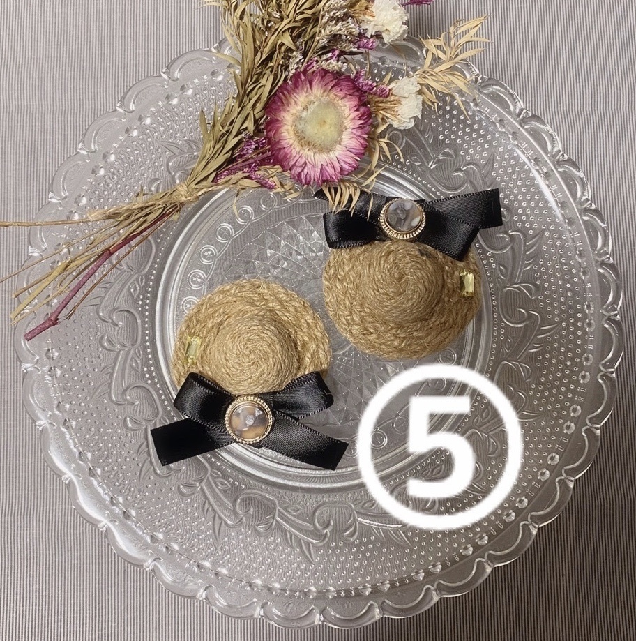 ぬい用麦わら帽子(クリップタイプ)