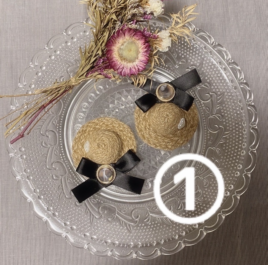 ぬい用麦わら帽子(クリップタイプ)