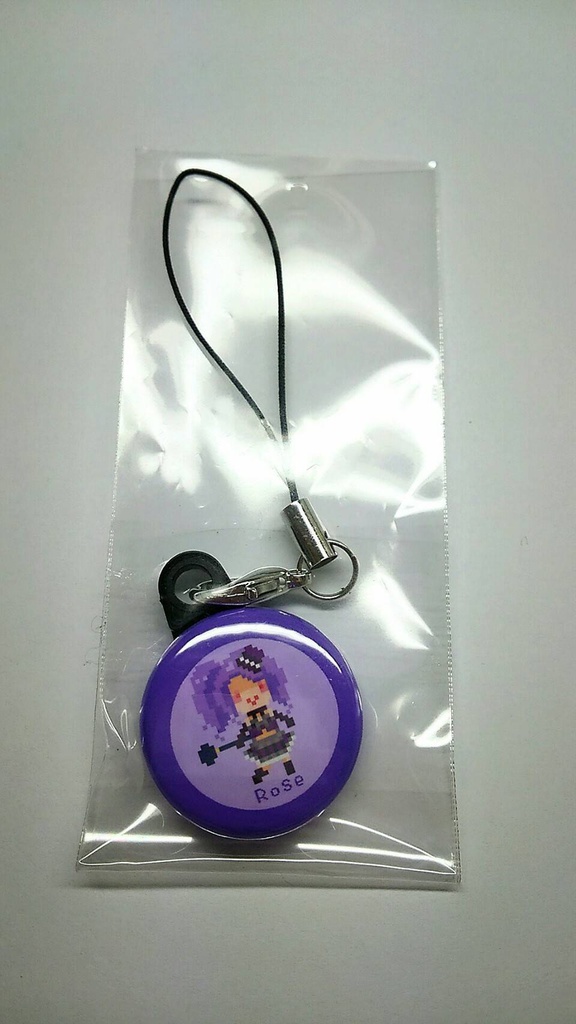 オトカドール ドット缶バッチストラップ ローズ