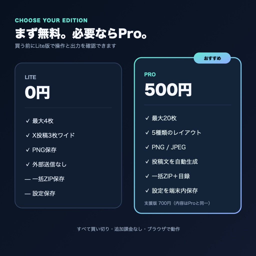 【無料版あり】VRC Photo Card Maker|VRChat写真をX投稿・おはVRC・思い出カードに