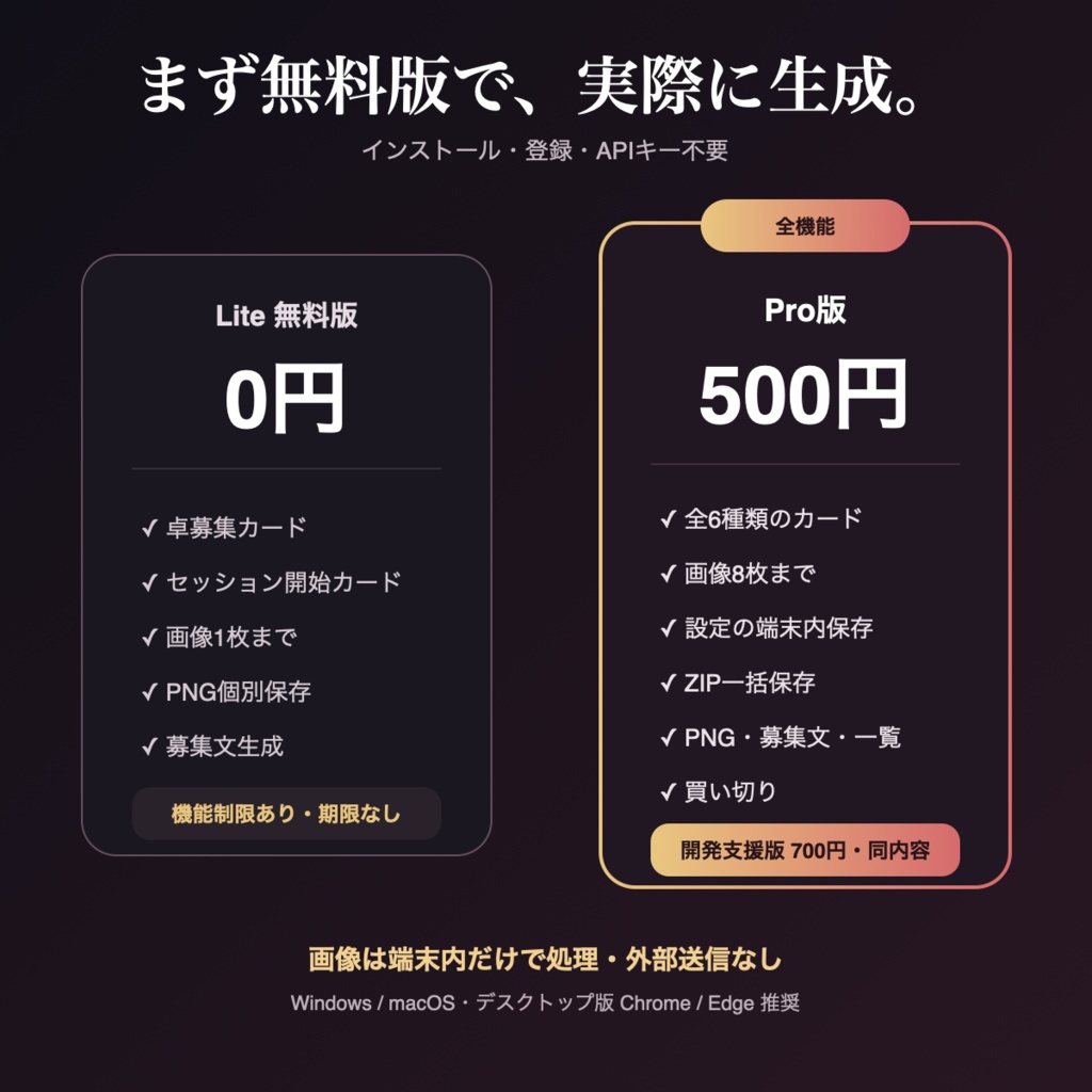 【無料版あり】TRPG卓準備カードメーカー|GM・KP・ココフォリア向け