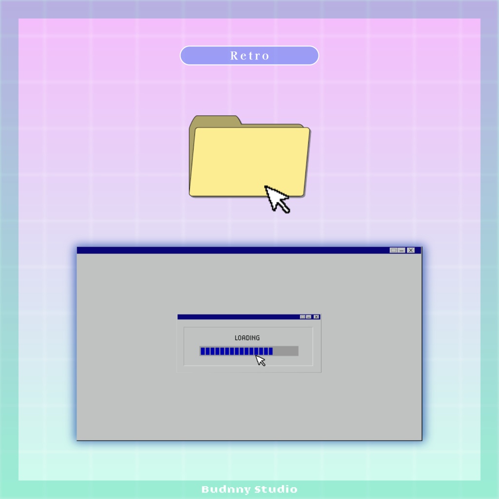 全4種♦デスクトップ風トランジション♦Vaporwave Stream Transition