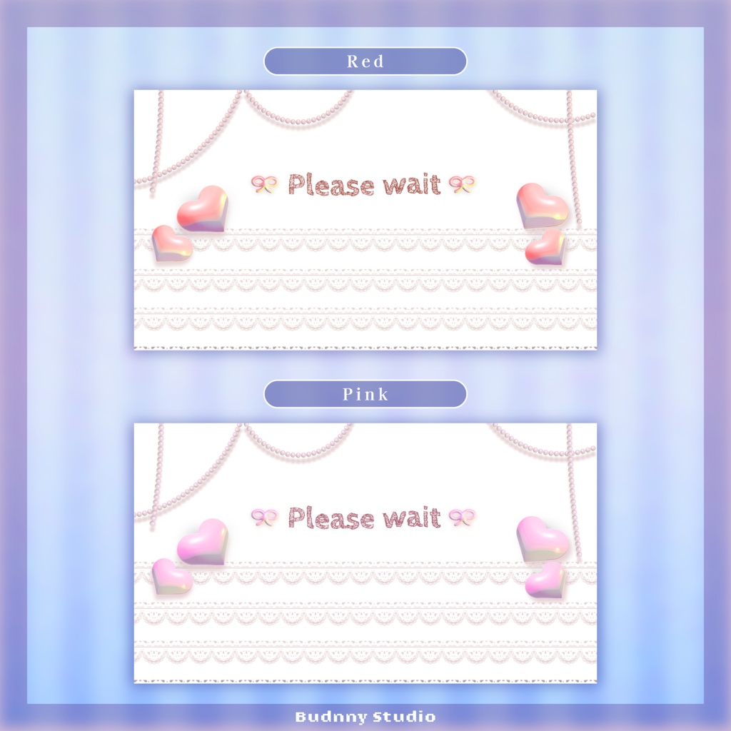 全8色♦ハート&レースのトランジション♦Floating Heart and Lace Stream Transition