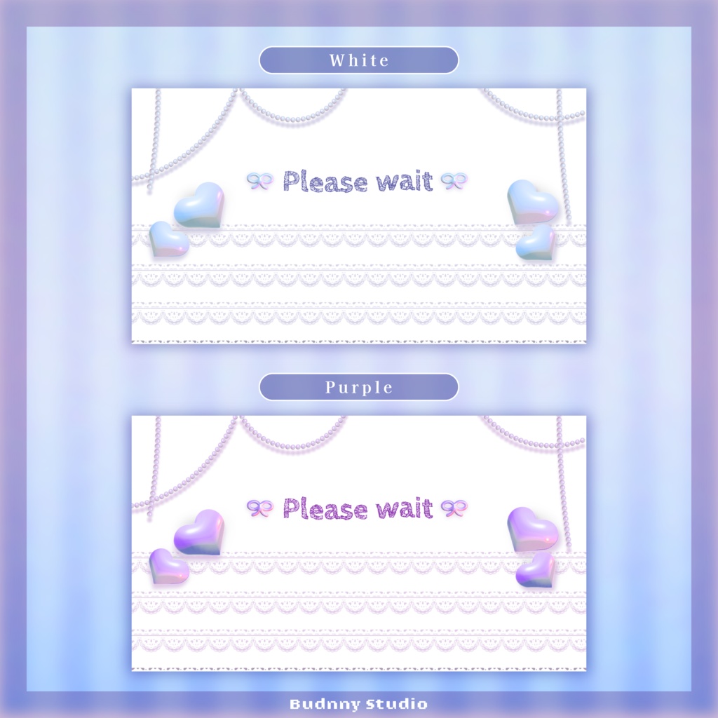 全8色♦ハート&レースのトランジション♦Floating Heart and Lace Stream Transition