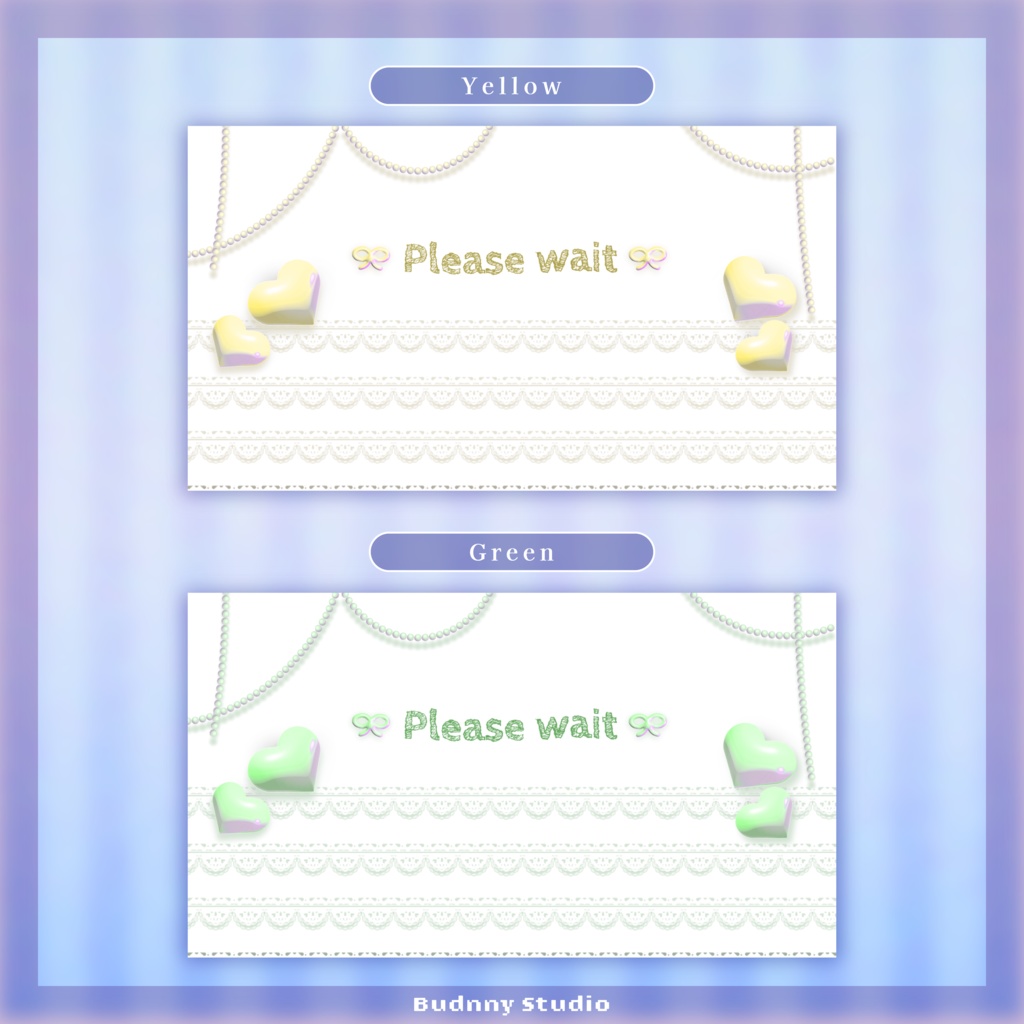 全8色♦ハート&レースのトランジション♦Floating Heart and Lace Stream Transition