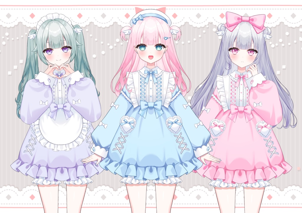 【汎用モデル】パステルロリィタな女の子【VtubeStudio】