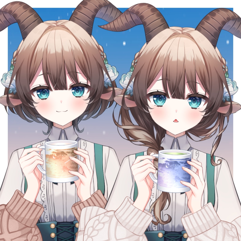 【vtuber様向け素材】星空マグカップ【VtubeStuido】