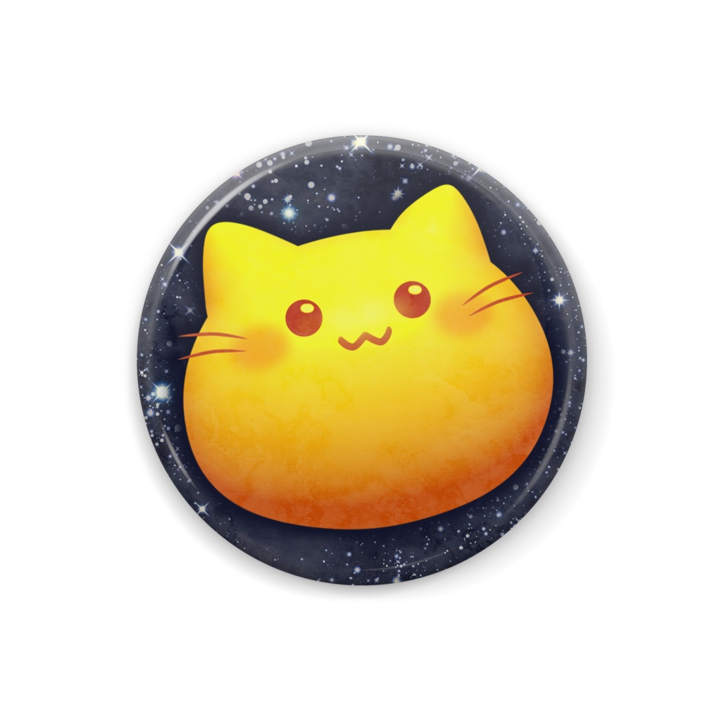 お月にゃぷ 丸い缶バッジ