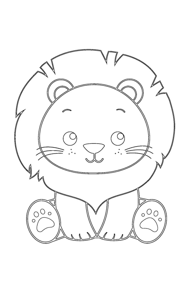 Safari Illustration Coloring Book