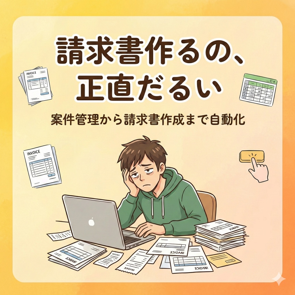 請求書作るのがだるい人へ ｜案件管理から請求書作成まで自動化シート