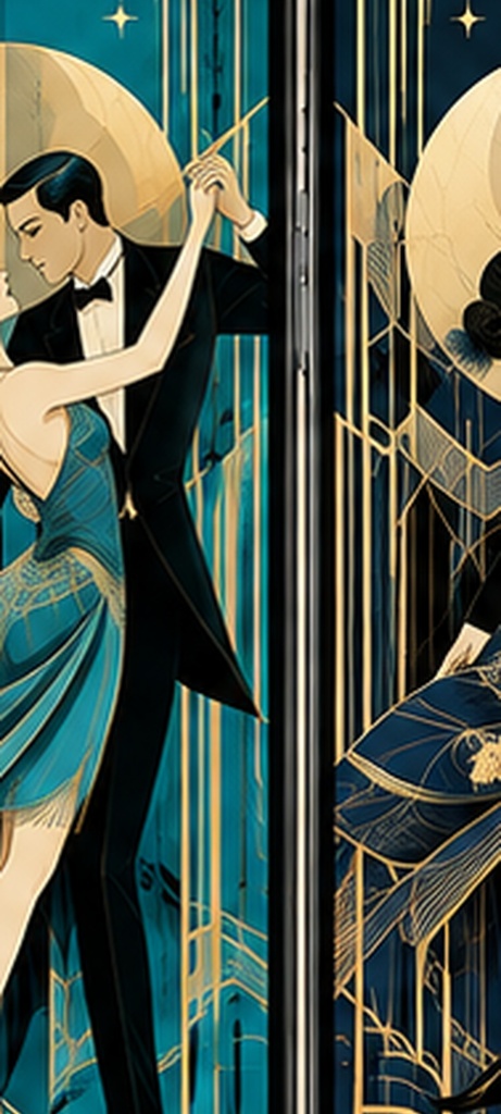 ART DECO DANCERS Vol.3|ナイトダンス スマホ壁紙 5色セット