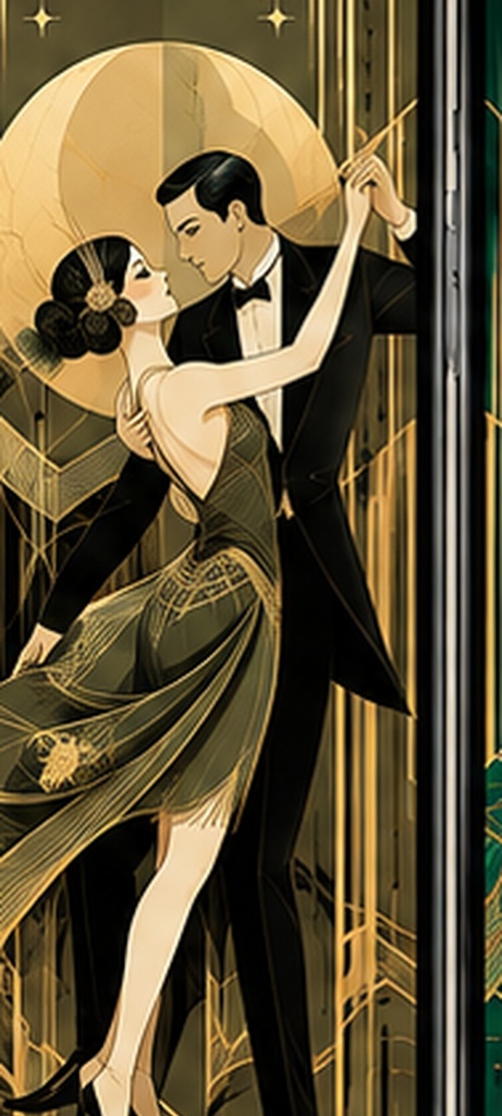 ART DECO DANCERS Vol.3|ナイトダンス スマホ壁紙 5色セット