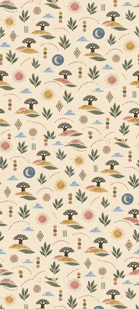 AFRICAN BOHO NATURE|スマホ壁紙 5色セット|アフリカンボヘミアン