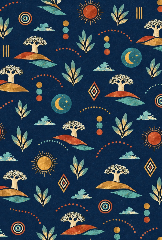 AFRICAN BOHO NATURE|アフリカンボヘミアン ポストカード 5色セット