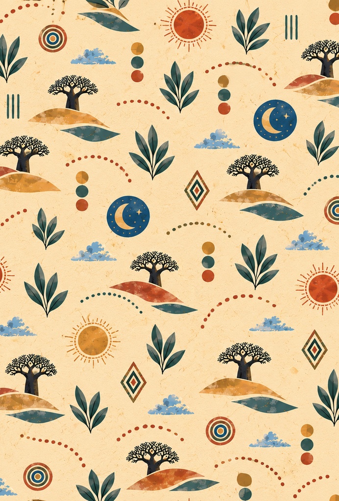 AFRICAN BOHO NATURE|アフリカンボヘミアン ポストカード 5色セット