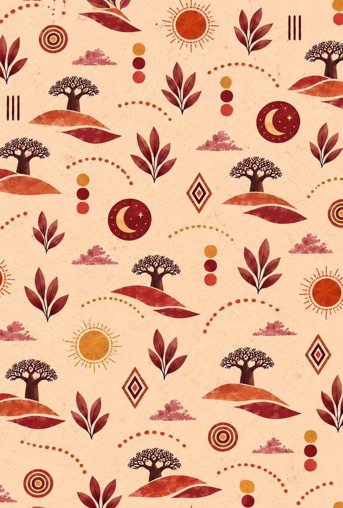 AFRICAN BOHO NATURE|アフリカンボヘミアン ポストカード 5色セット