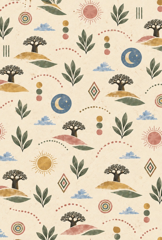 AFRICAN BOHO NATURE|アフリカンボヘミアン ポストカード 5色セット