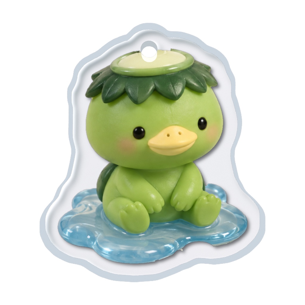 水辺でひと休みする河童|めじるしチャーム