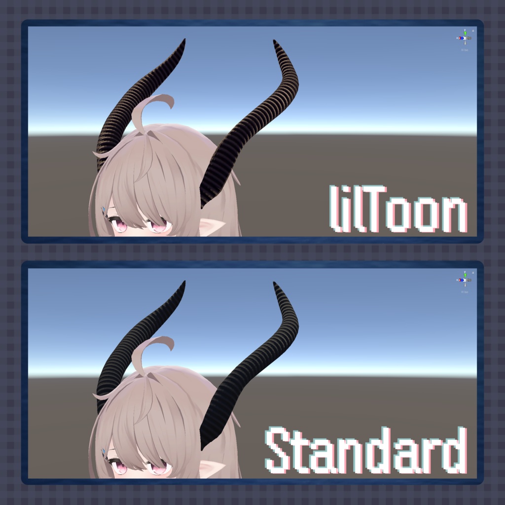 【無料】角折り機構付き ガゼルの角【3Dモデル】