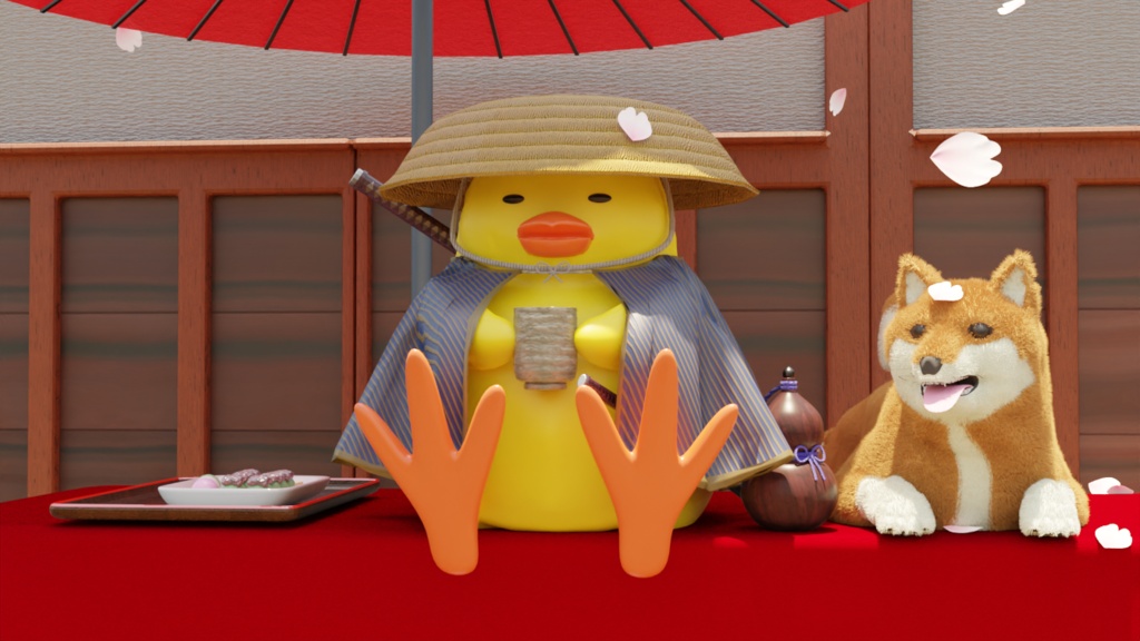 CG画像　ひよこ武者