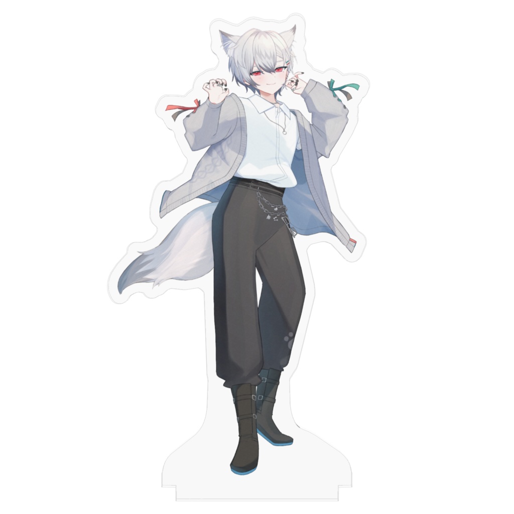 アクリルフィギュア 赤 透明 100 x 100