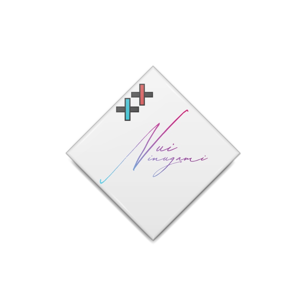 缶バッジ ひし形 リボン