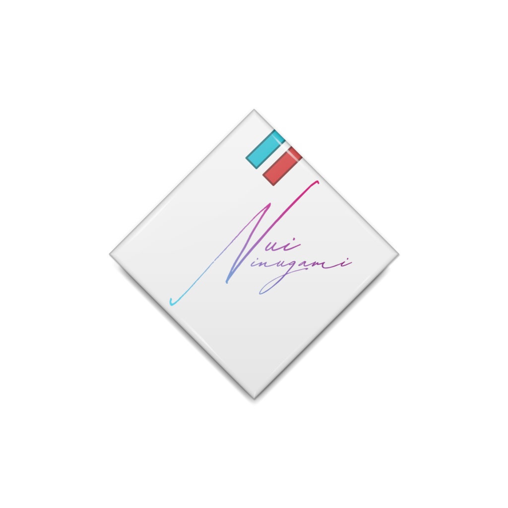 缶バッジ　ひし形　ヘアピン